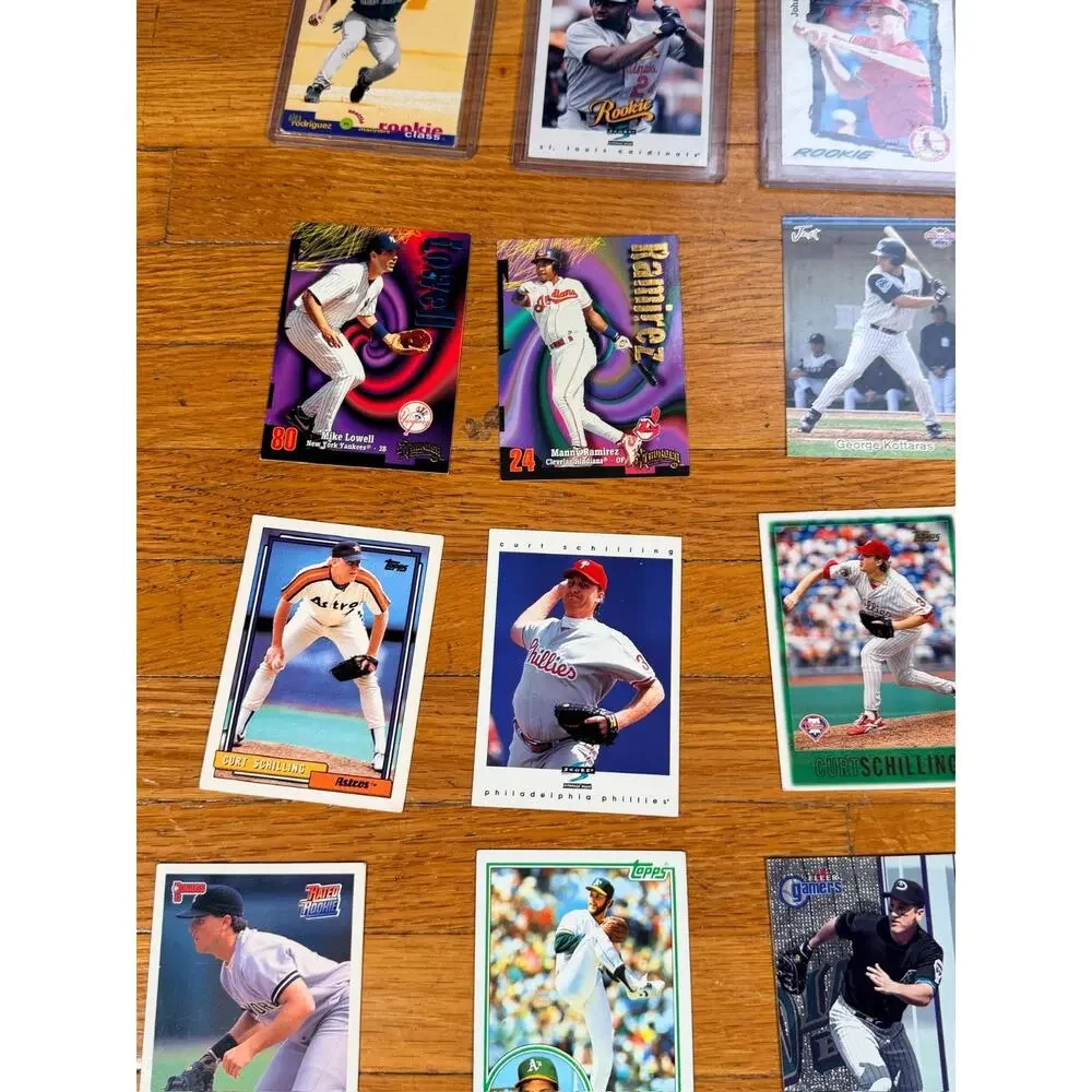 93 Card Baseball Card Lot Rookies Stars A-Rod Schilling Sheffield Manny Ramirez